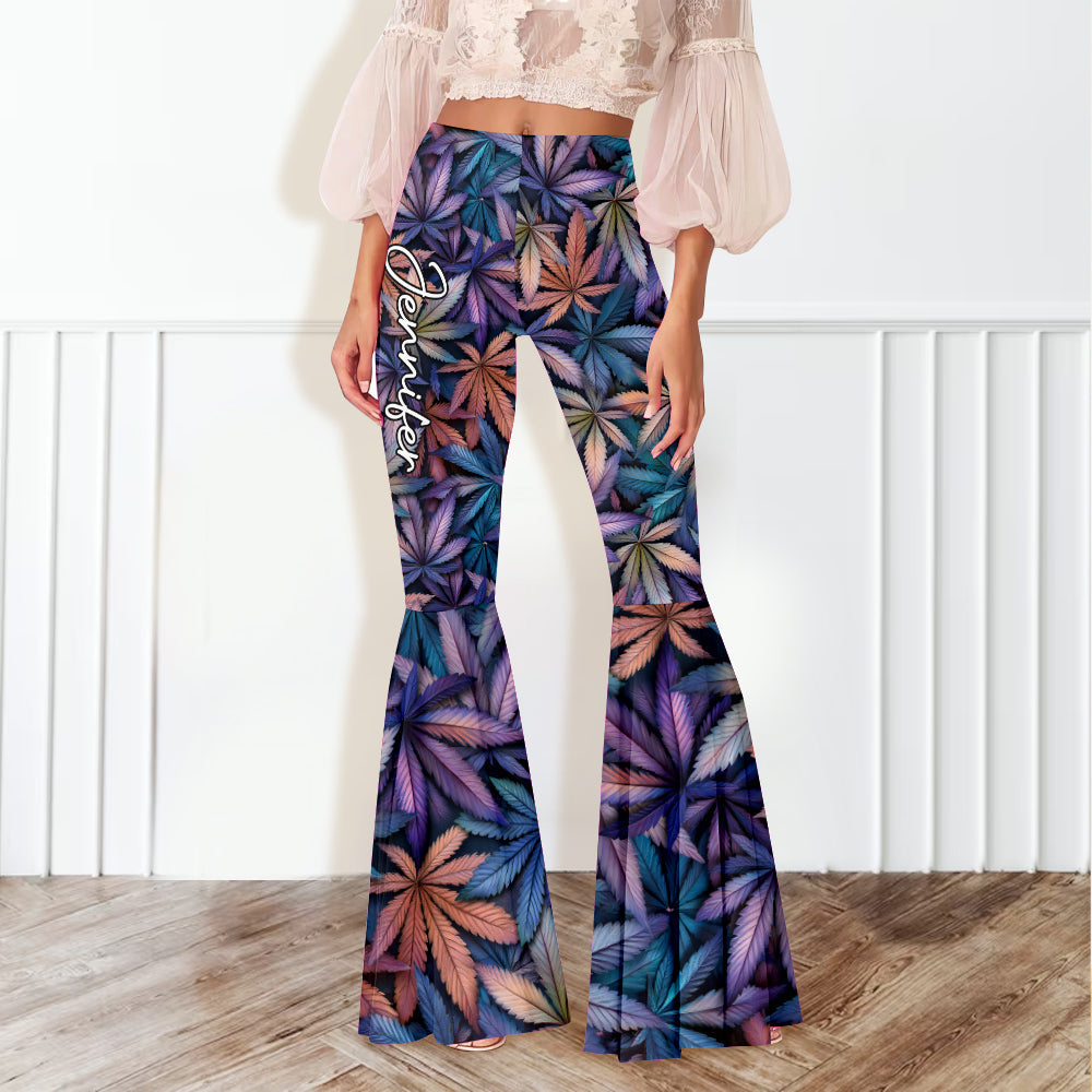 Magical Leaf - Personalized Weed Flare Leggings