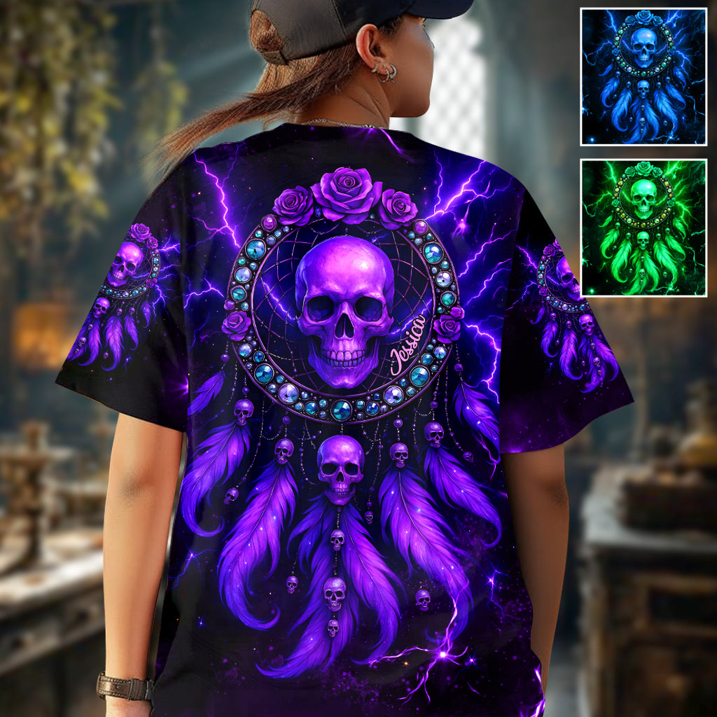 Wunderschöner Totenkopf – personalisiertes Shirt mit Totenkopf-Allover-Print