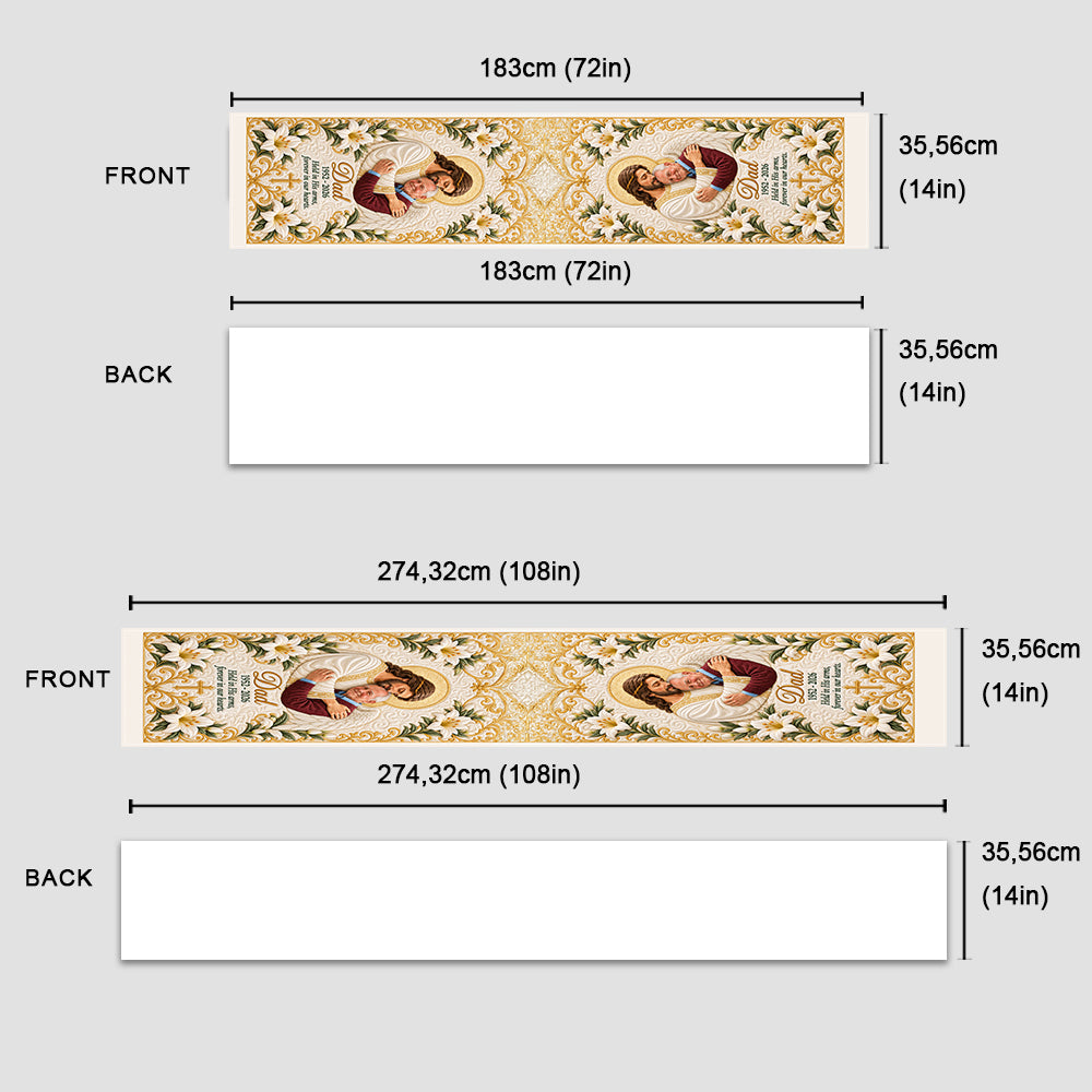 Christmas In Heaven - Personalized Memorial Table Runner
