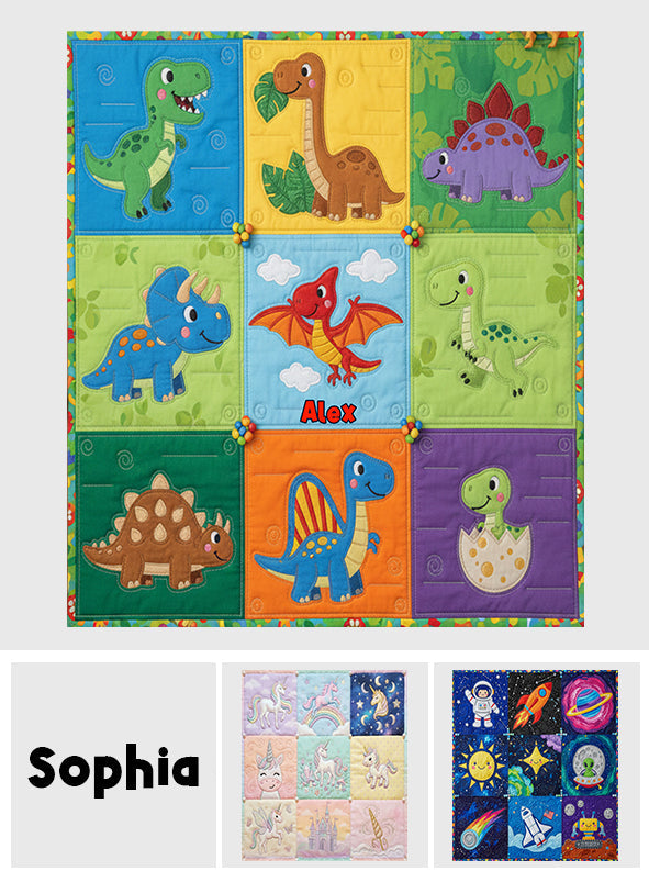 Unique Gifts for Kid Patchwork Style - Personalized Kid Blanket
