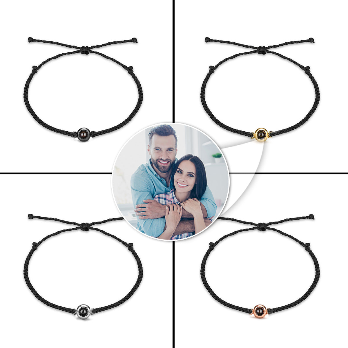 Custom Projection Bracelet - Personalized Couple