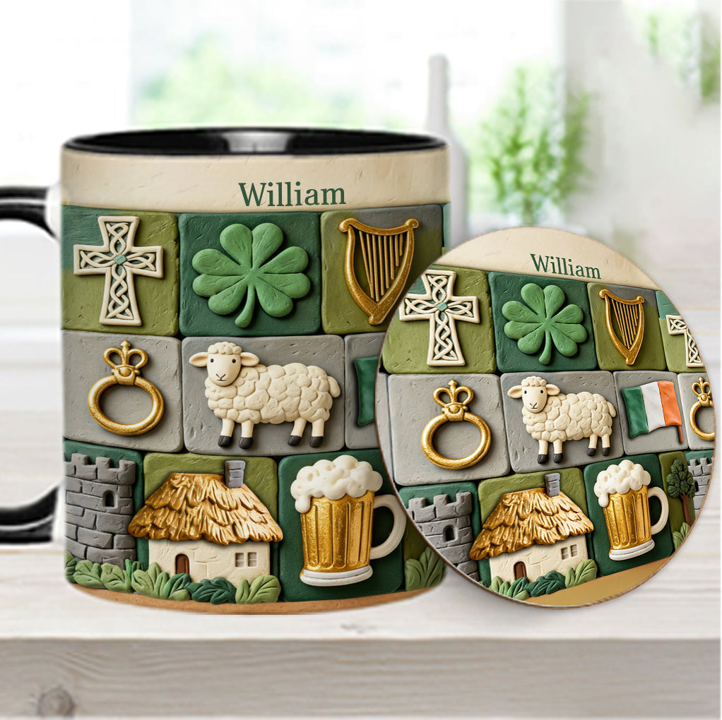 Irish Heritage - Personalized Irish Accent Mug & Coaster