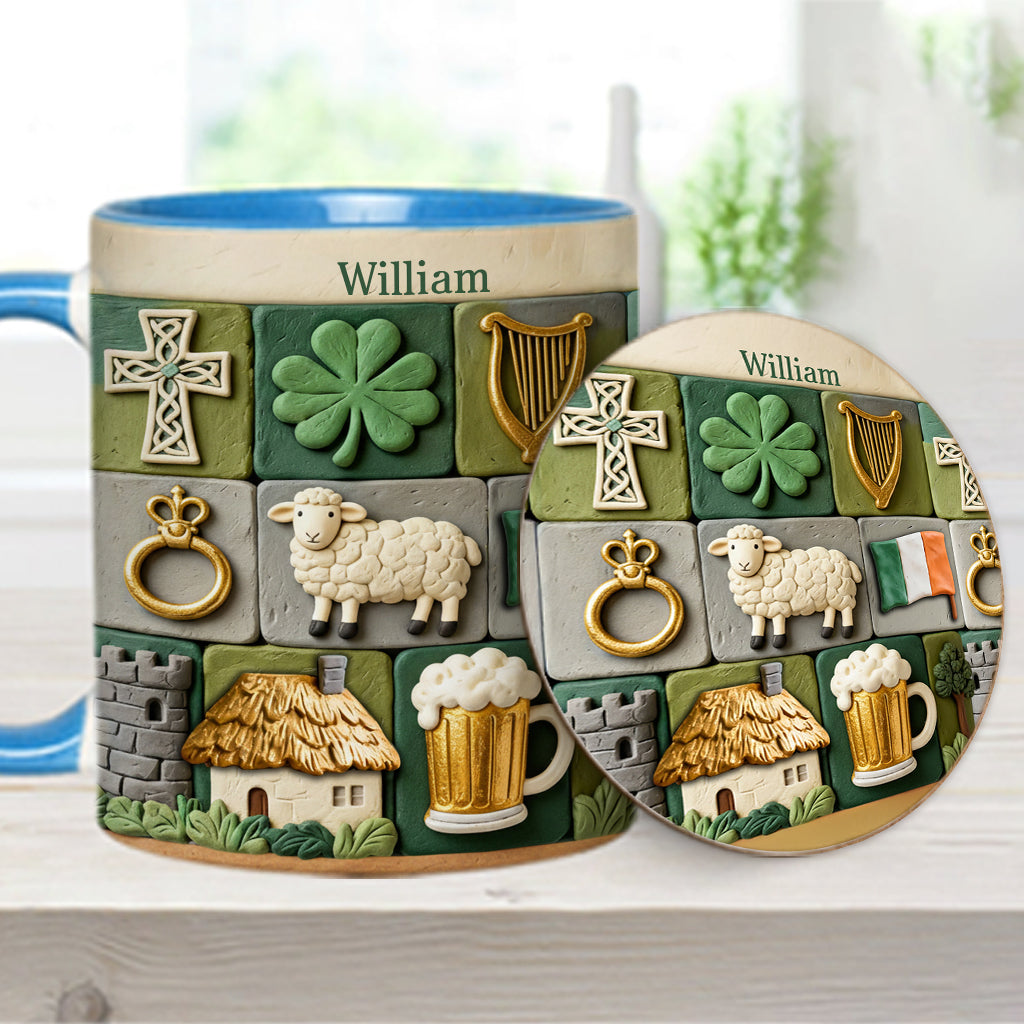 Irish Heritage - Personalized Irish Accent Mug & Coaster