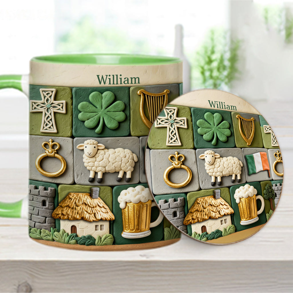 Irish Heritage - Personalized Irish Accent Mug & Coaster