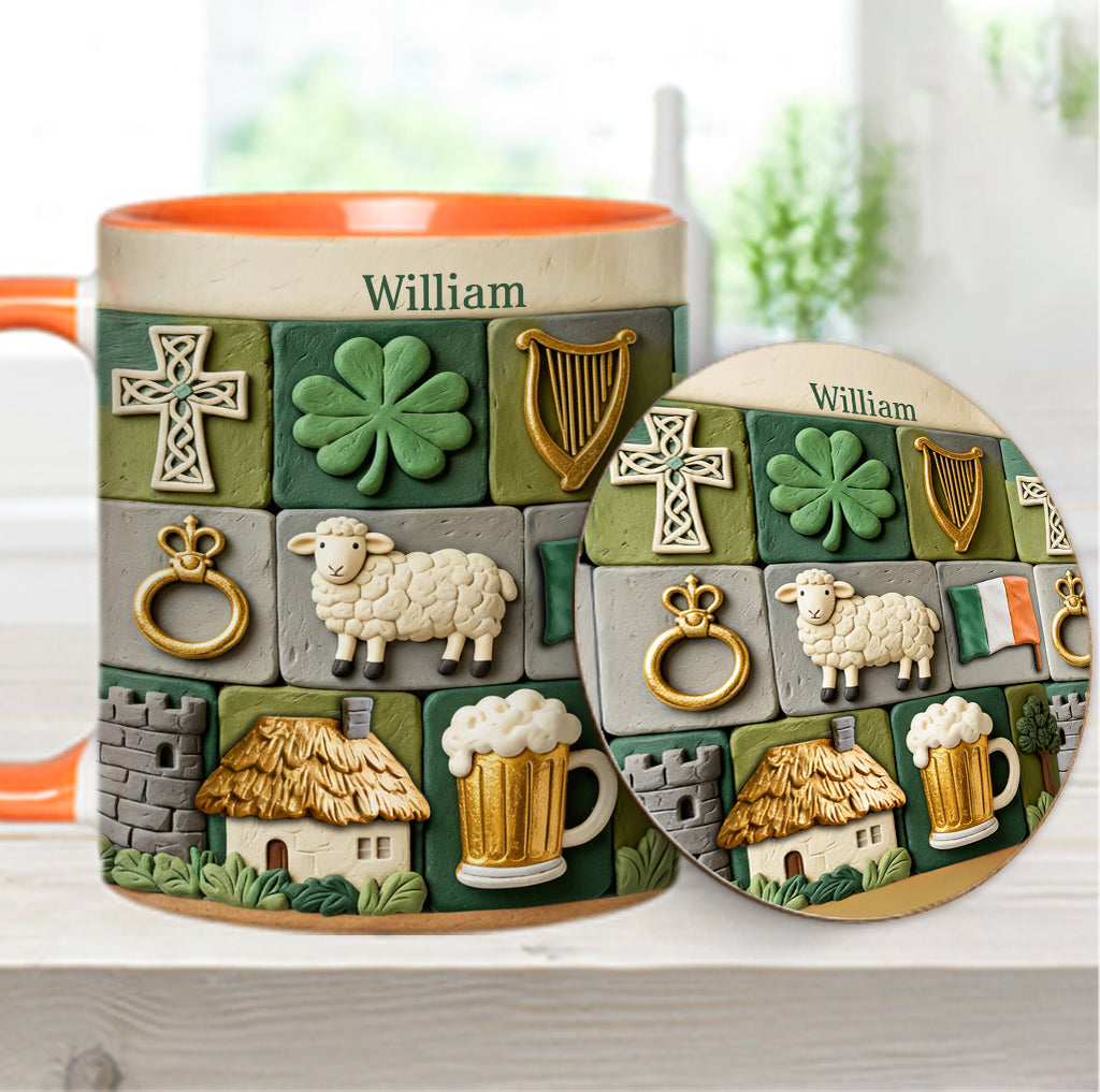 Irish Heritage - Personalized Irish Accent Mug & Coaster