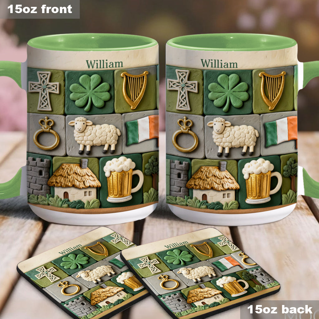 Irish Heritage - Personalized Irish Accent Mug & Coaster