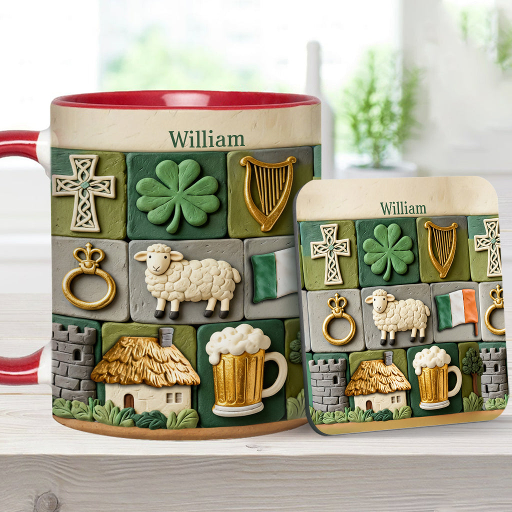 Irish Heritage - Personalized Irish Accent Mug & Coaster