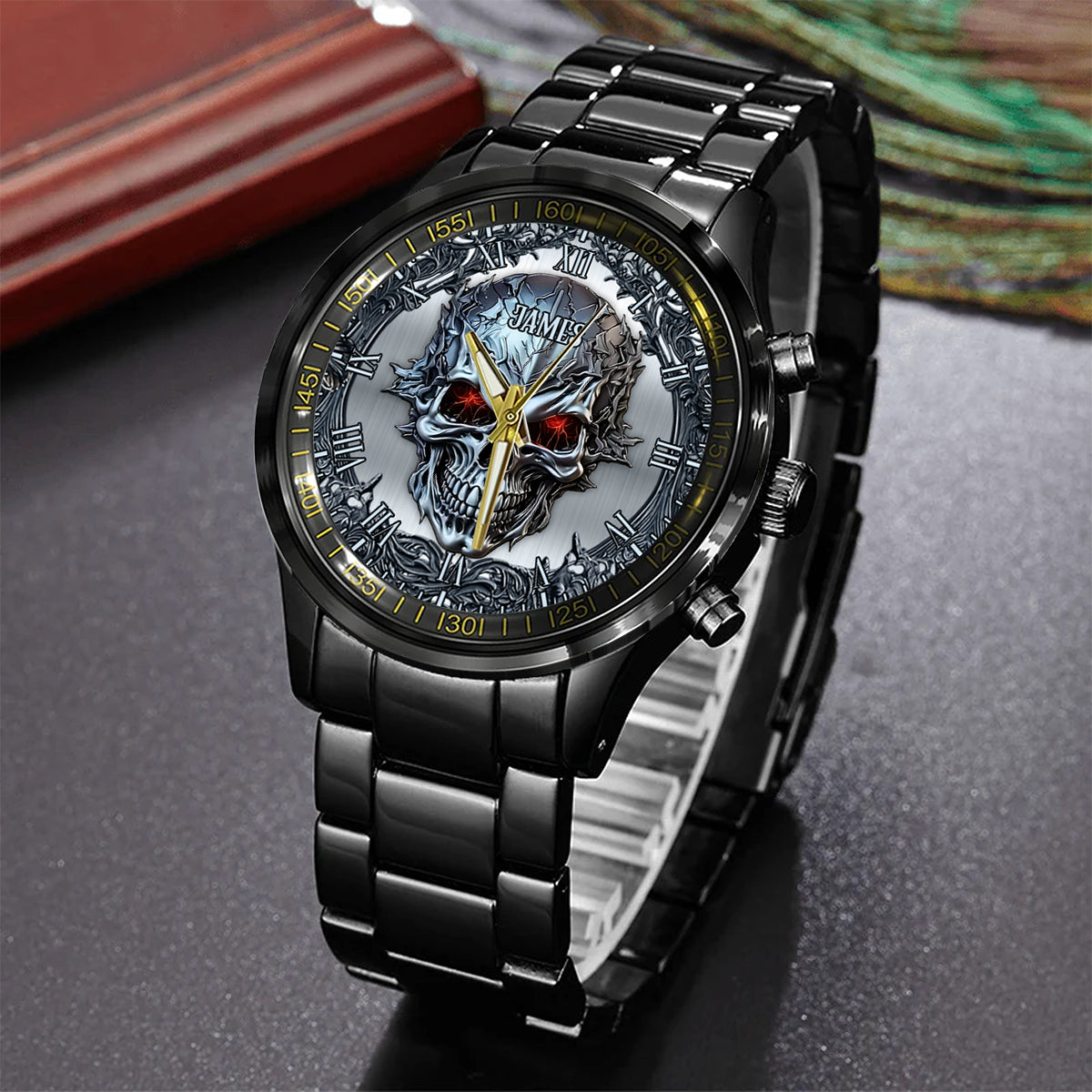 SkullTime – Personalisierte Totenkopf-Handuhr