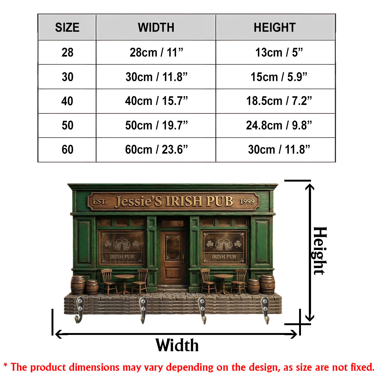 Irish Pub - Personalized Irish Custom Shaped Hanging Rack