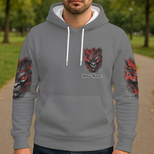 Ich bin nie allein – Personalisiertes Totenkopf-Shirt