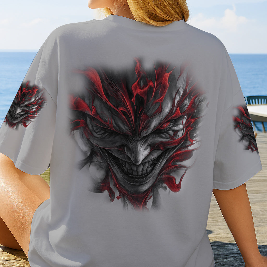 I'm Never Alone - Personalized Skull All Over Shirt