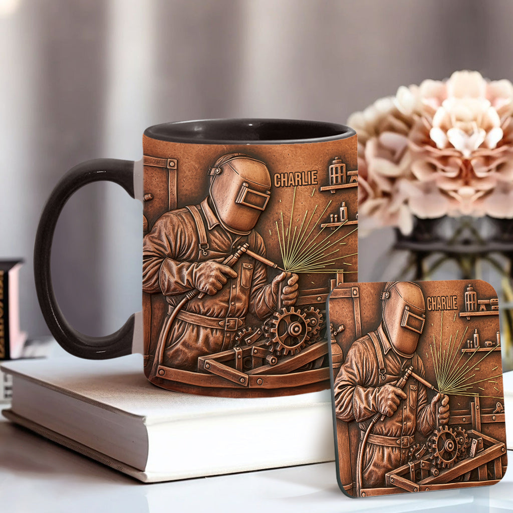 Stärkster Schweißer – Personalisierte Tasse mit Schweißer-Motiv