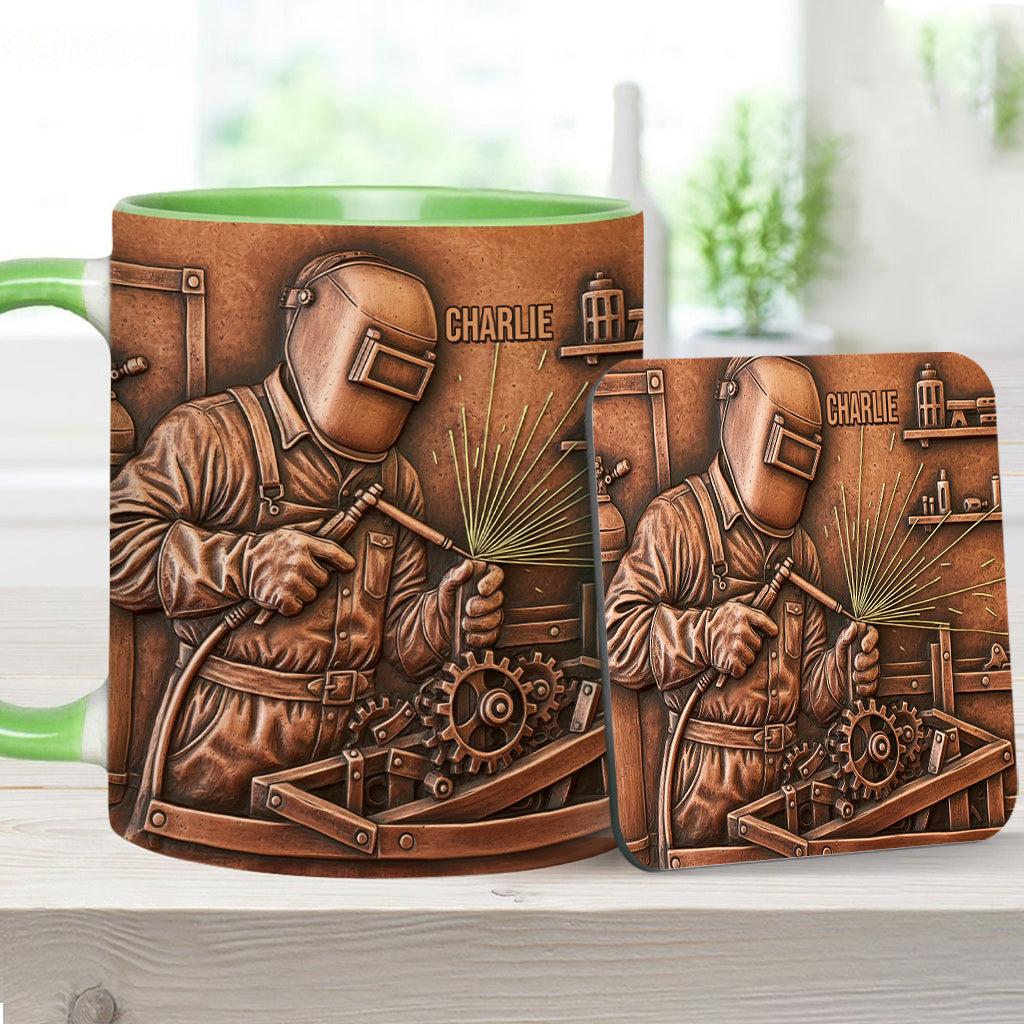 Stärkster Schweißer – Personalisierte Tasse mit Schweißer-Motiv