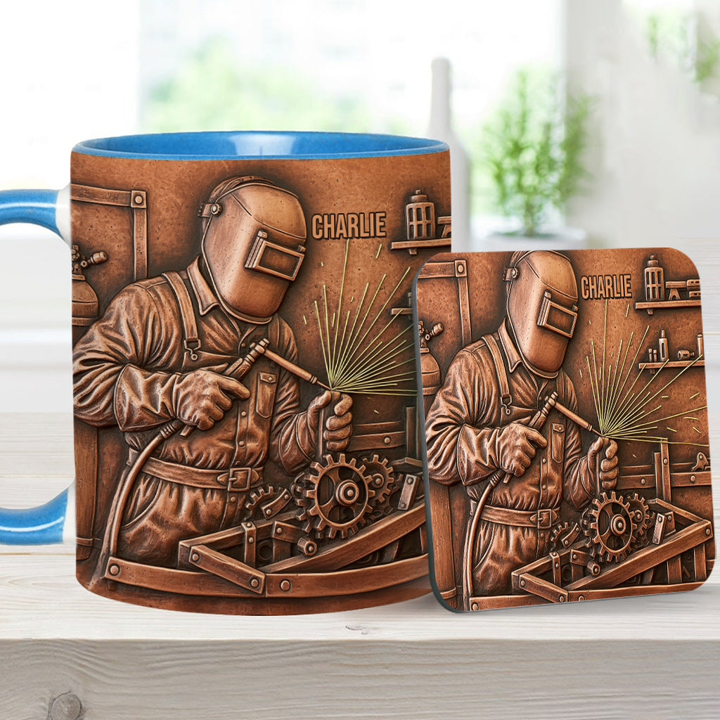 Stärkster Schweißer – Personalisierte Tasse mit Schweißer-Motiv