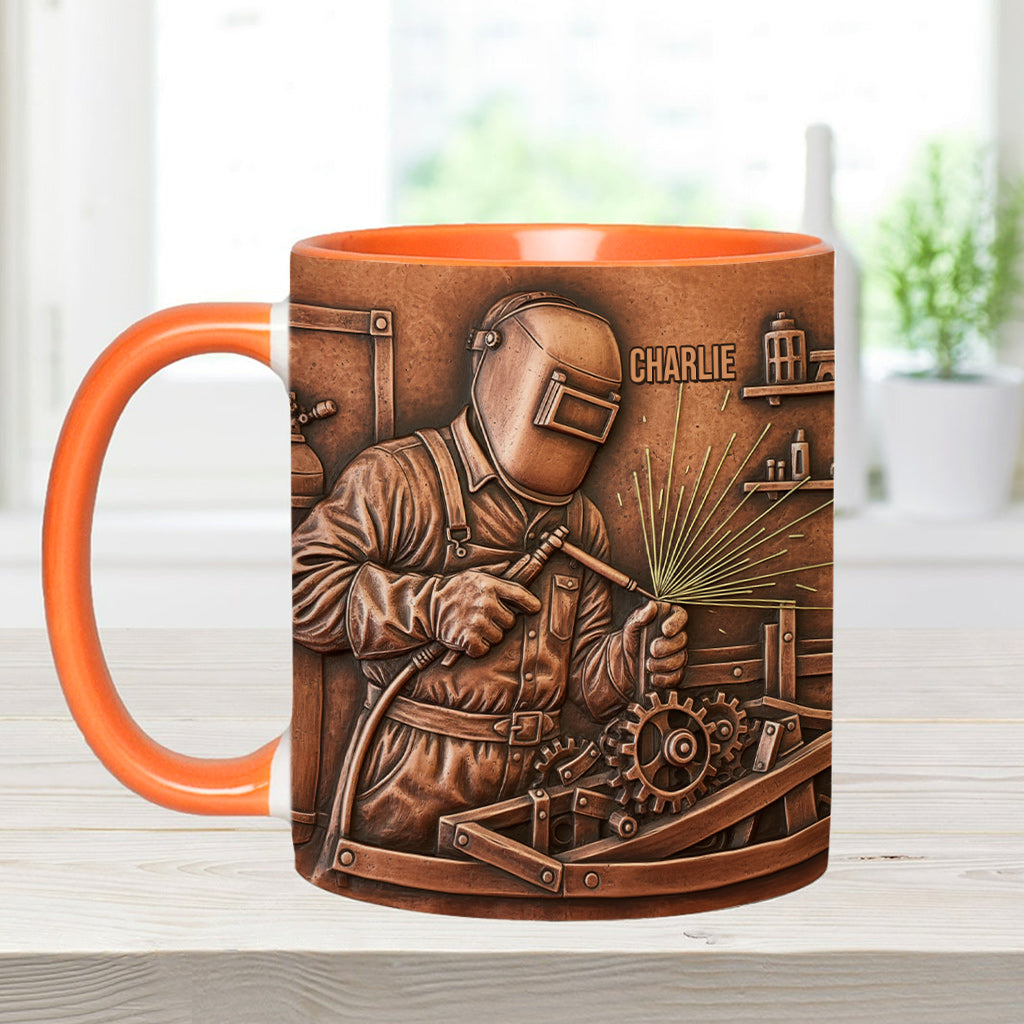 Stärkster Schweißer – Personalisierte Tasse mit Schweißer-Motiv