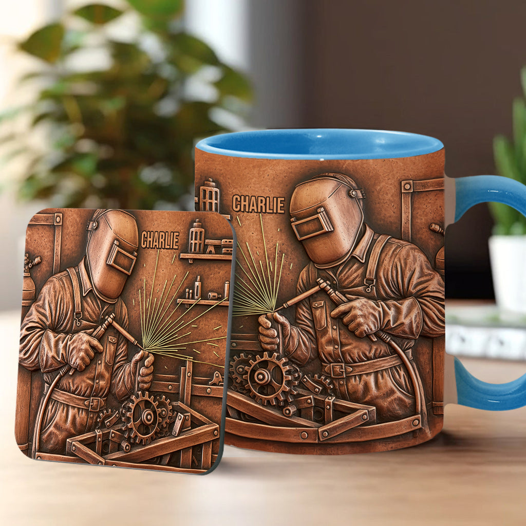 Stärkster Schweißer – Personalisierte Tasse mit Schweißer-Motiv
