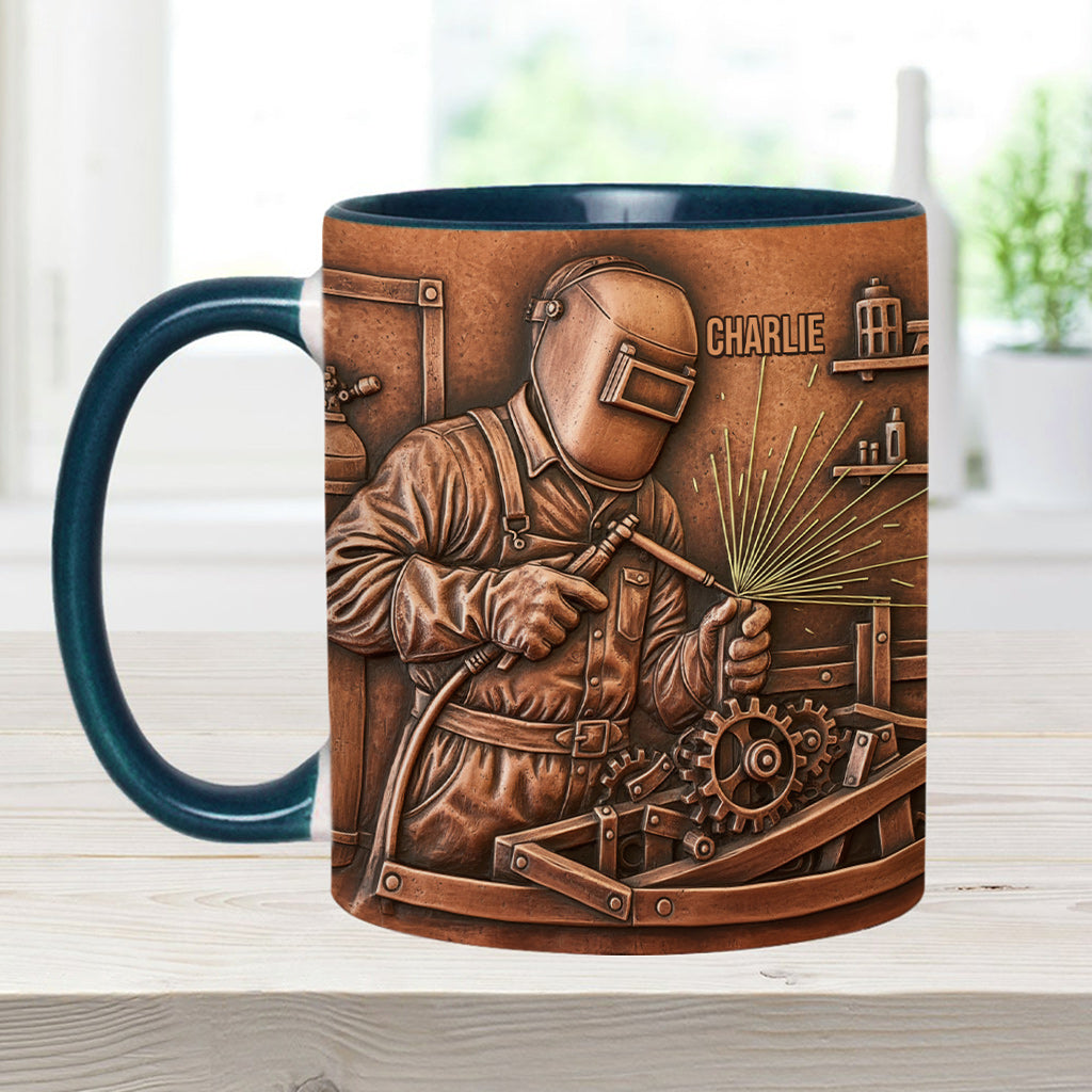Stärkster Schweißer – Personalisierte Tasse mit Schweißer-Motiv