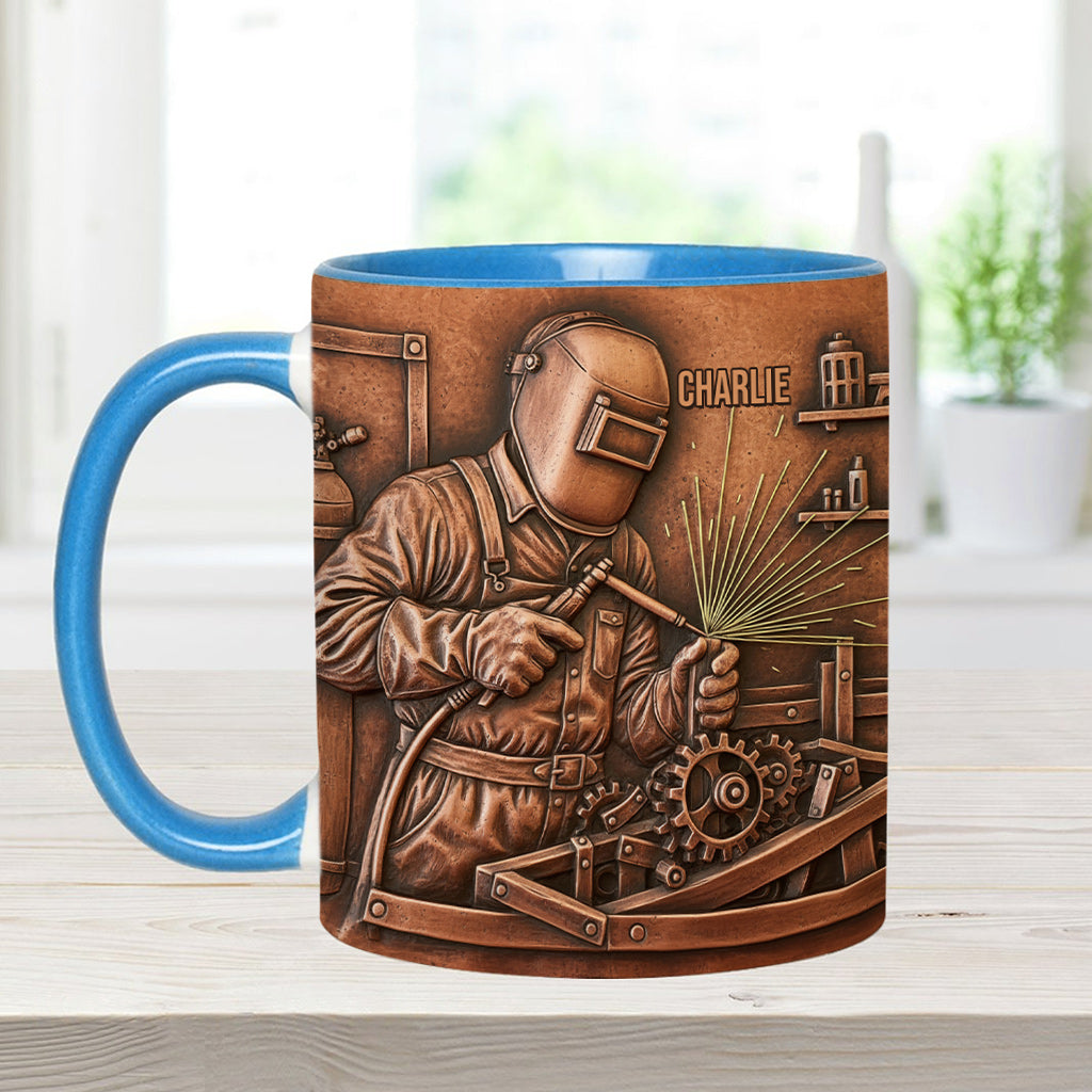 Stärkster Schweißer – Personalisierte Tasse mit Schweißer-Motiv