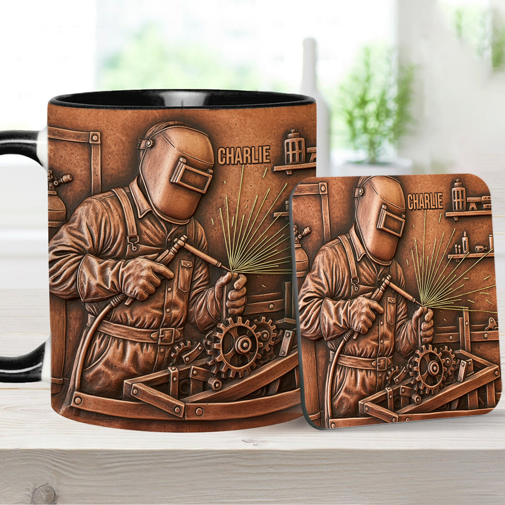 Stärkster Schweißer – Personalisierte Tasse mit Schweißer-Motiv