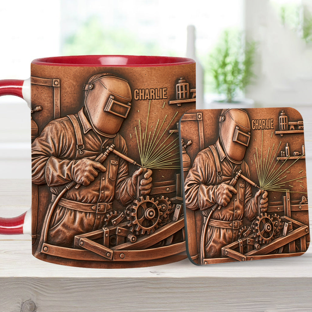 Stärkster Schweißer – Personalisierte Tasse mit Schweißer-Motiv