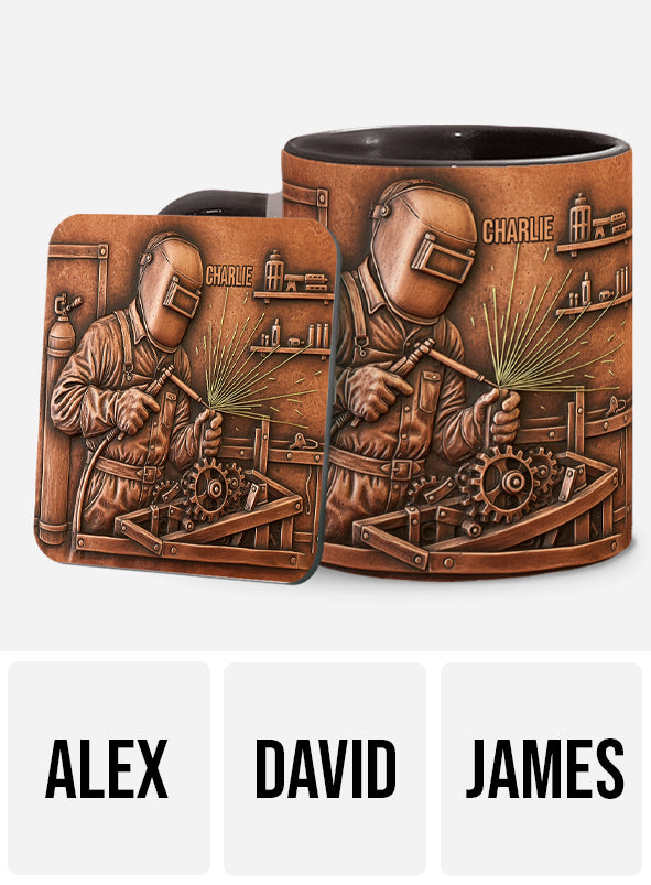 Stärkster Schweißer – Personalisierte Tasse mit Schweißer-Motiv