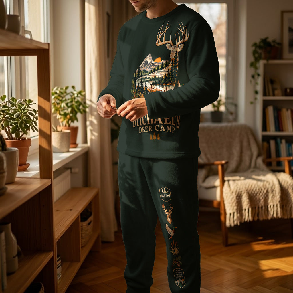 Deer Camp - Personalized Hunting Fleece Lounge Set