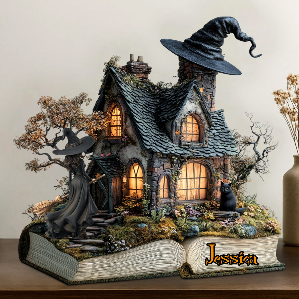Hatspire Hollow - Personalized Witch Custom Shaped Acrylic Plaque