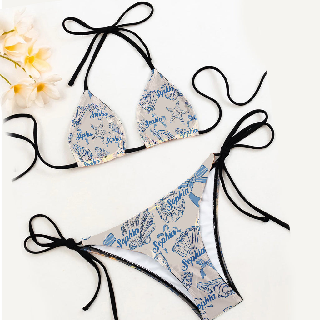 Coastal Coquette – Personalisierter Triangel-Bikini für Meeresliebhaber