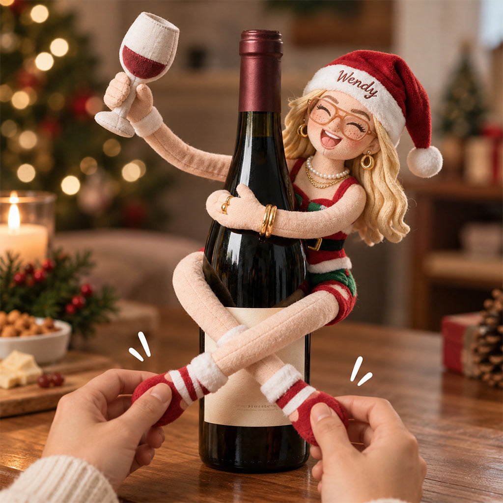Tipsy Elf - Personalized Wine Posable Plush Doll