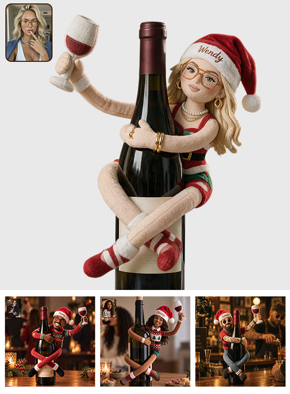 Tipsy Elf - Personalized Wine Posable Plush Doll