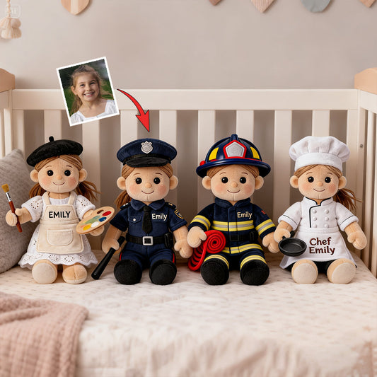 Individuell gestaltbares Kissen in Form eines Kinderkissens aus Kunstfell nach Foto.