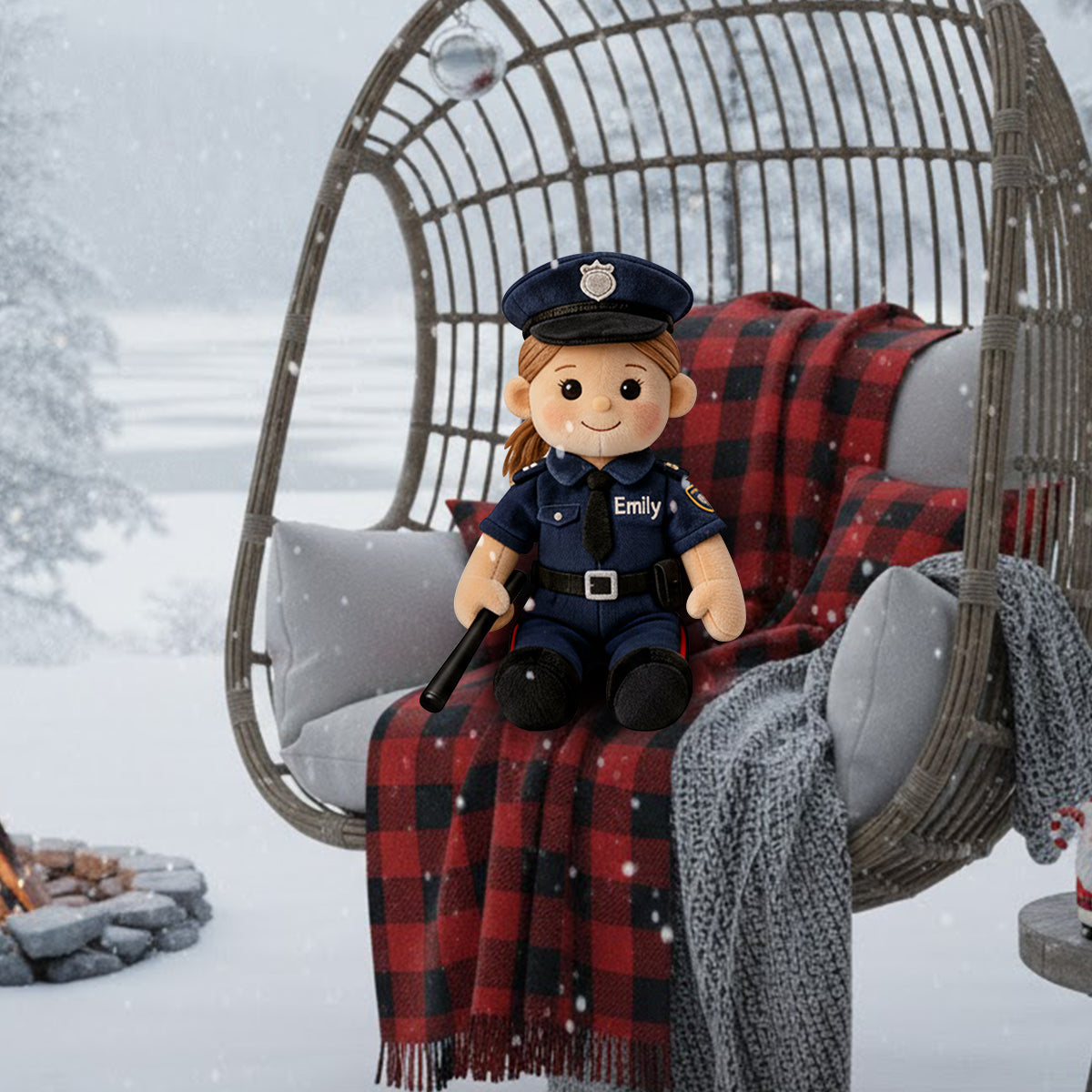 Custom From Any Photo - Personalized Kid Faux Fur Shaped Pillow