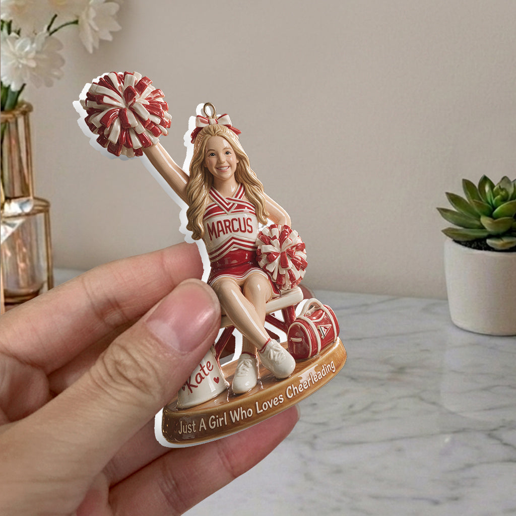 Just A Girl Who Loves Cheerleading - Personalized Cheerleading Premium 3D Ornament