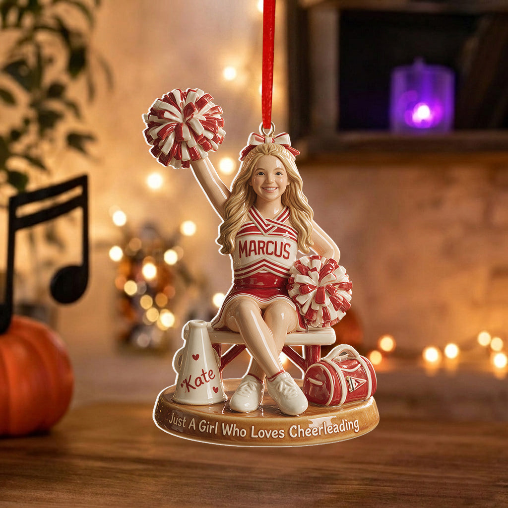 Just A Girl Who Loves Cheerleading - Personalized Cheerleading Premium 3D Ornament