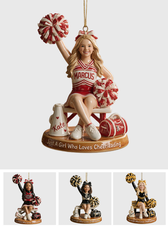 Just A Girl Who Loves Cheerleading - Personalized Cheerleading Premium 3D Ornament