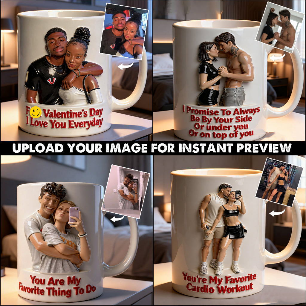 Individuell gestaltbar mit Foto – Personalisierte Tasse mit Acryl-Rührstäbchen für ein würziges Pärchen-Set