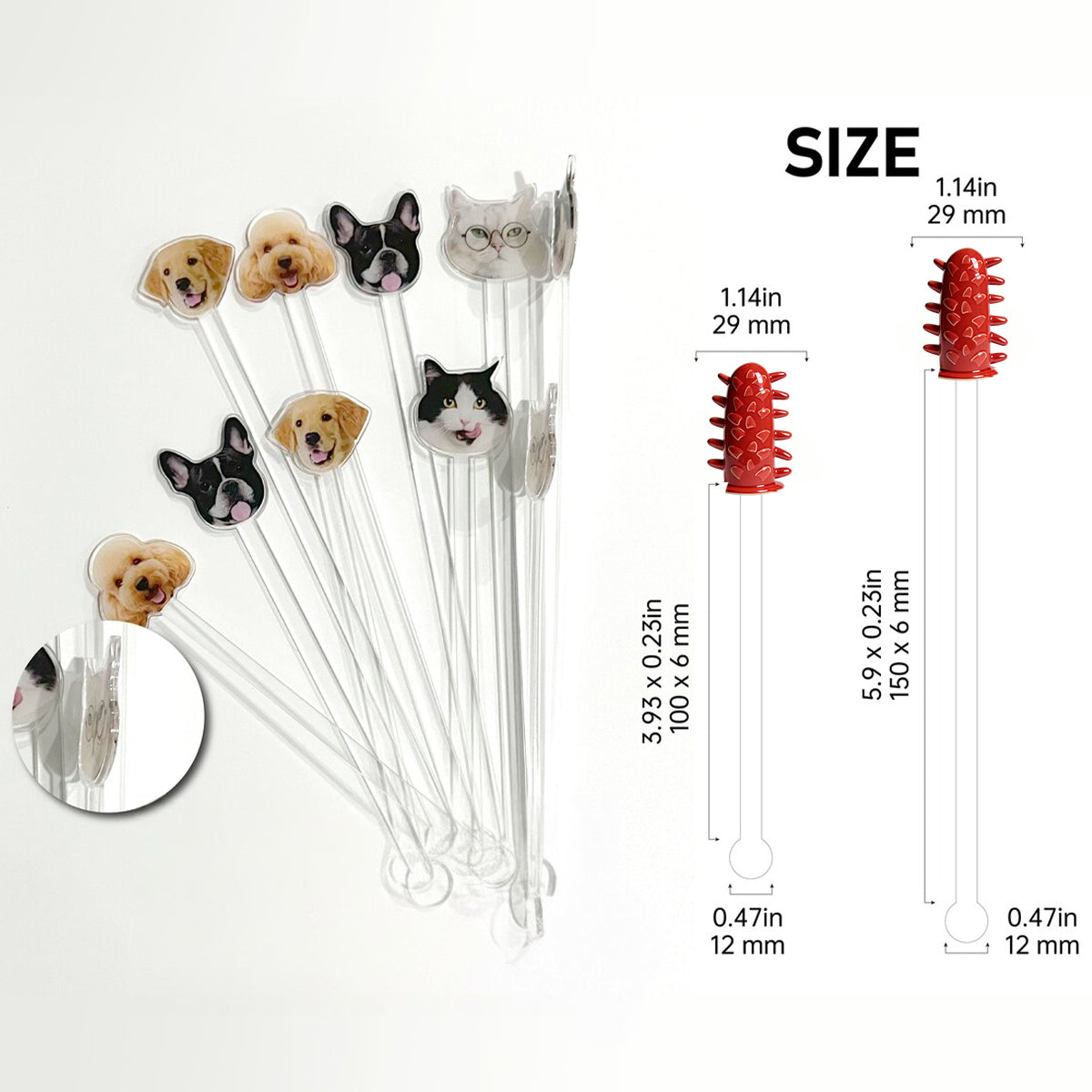 Individuell gestaltbar mit Foto – Personalisierte Tasse mit Acryl-Rührstäbchen für ein würziges Pärchen-Set