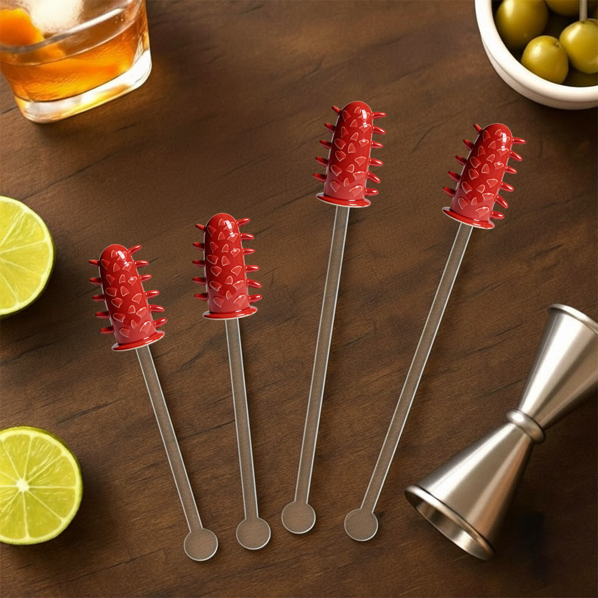 Individuell gestaltbar mit Foto – Personalisierte Tasse mit Acryl-Rührstäbchen für ein würziges Pärchen-Set