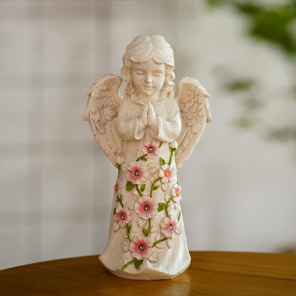 Solarbetriebene Gartenfigur: Schildkröte mit Sukkulente und 7 LED-Leuchten