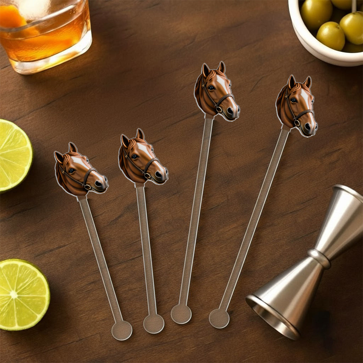 Geschenk für Pferdeliebhaber – Personalisierte Tasse mit Pferdemotiv und Acryl-Rührstäbchen