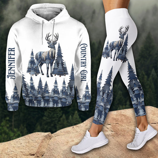 Hirschjagd – Personalisierter Jagd-Hoodie und Leggings