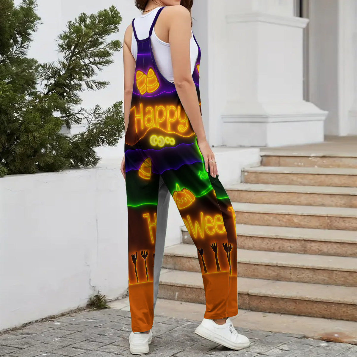 Fröhliches Halloween – Personalisierte Halloween-Overalls/Strampler in lockerer Passform