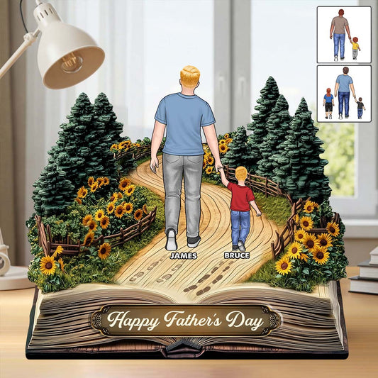 Thank You For Always Being By My Side - Personalized Father Custom Shaped Acrylic Plaque