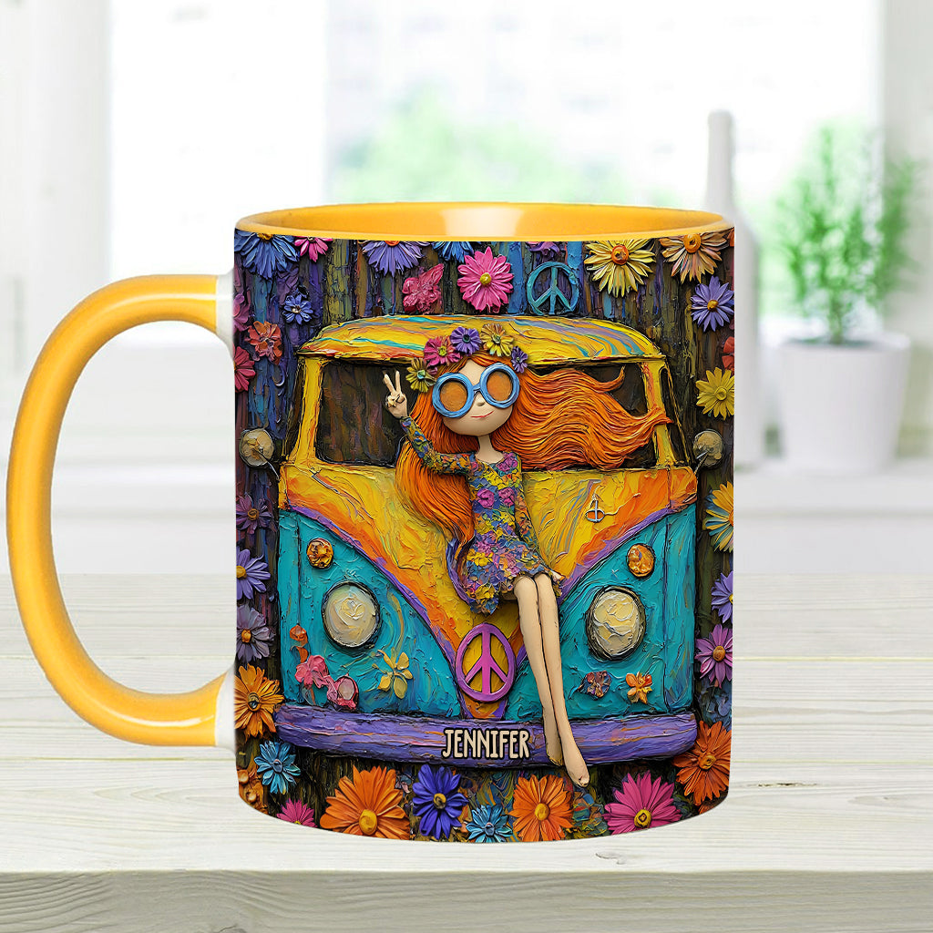 Hippie Souls - Personalized Hippie Accent Mug