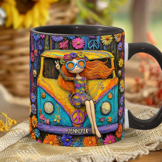 Hippie Souls – Personalisierte Tasse mit Hippie-Akzent