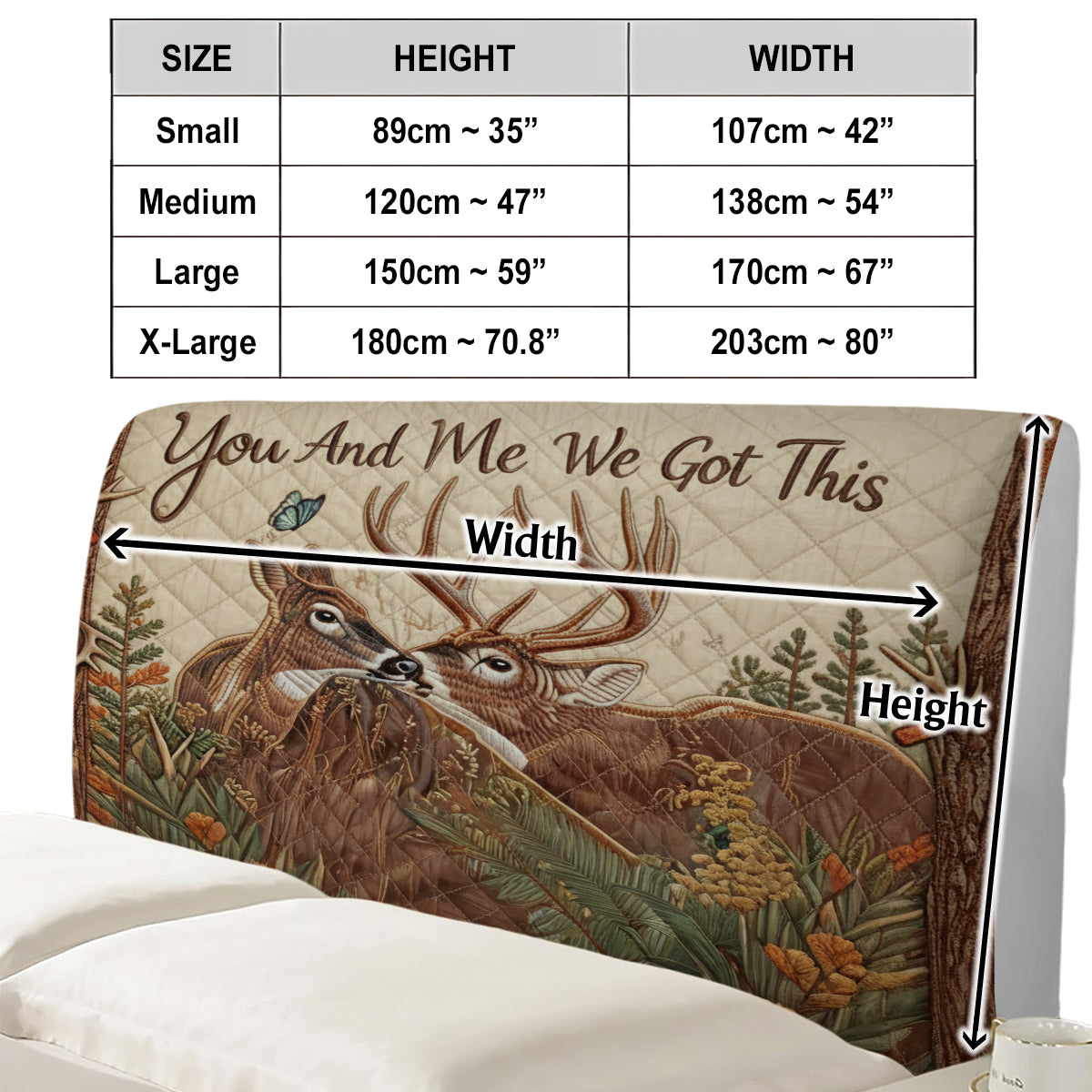 Hirschpaar – Personalisierter Jagd-Kopfteilbezug