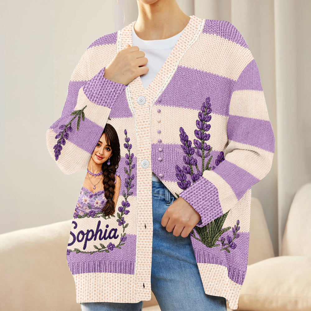 Custom Birthmonth Flower - Personalized Self Love Cardigan Sweater