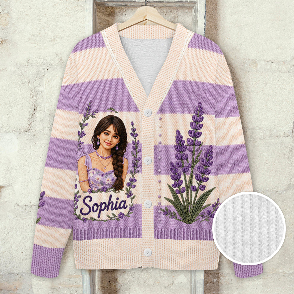 Custom Birthmonth Flower - Personalized Self Love Cardigan Sweater