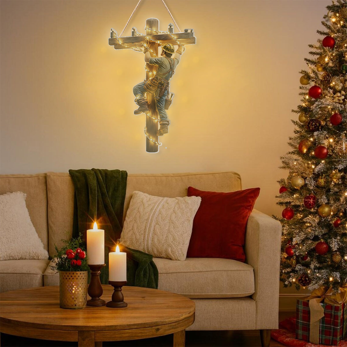 Licht anlassen – Personalisiertes LED-Lichtschild für Elektriker aus Acryl