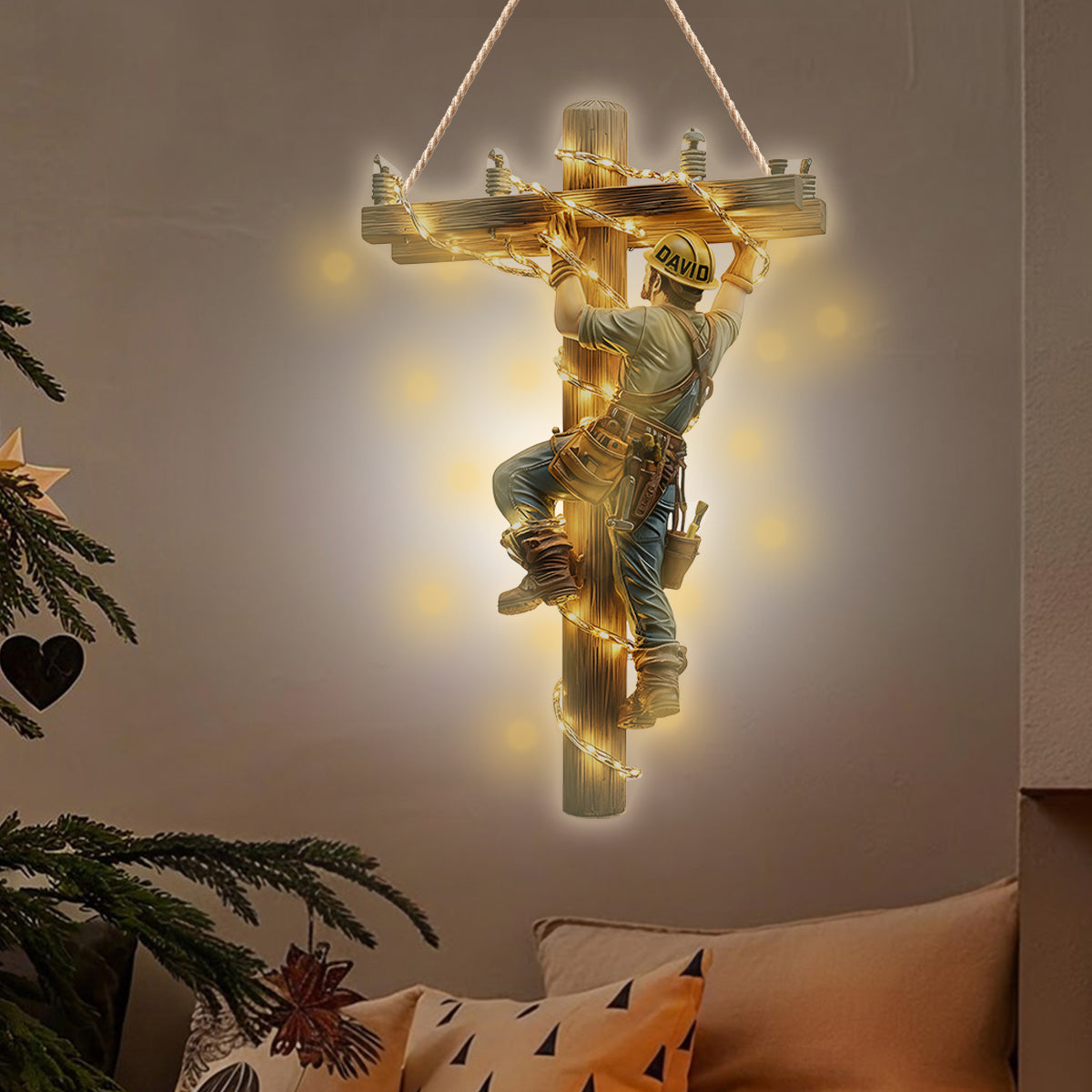 Licht anlassen – Personalisiertes LED-Lichtschild für Elektriker aus Acryl